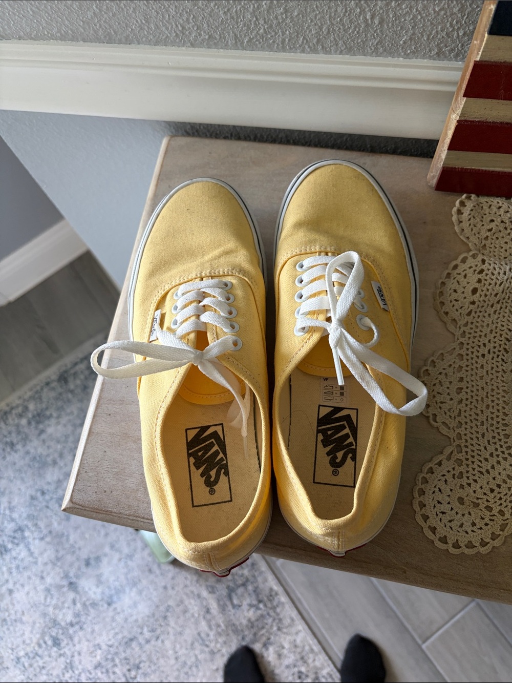 Vans Yellow Canvas Low-Top Sneakers